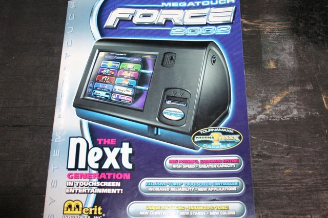 Megatouch Force 2002 ARCADE/PINBALL Manual (SEE PHOTOS)