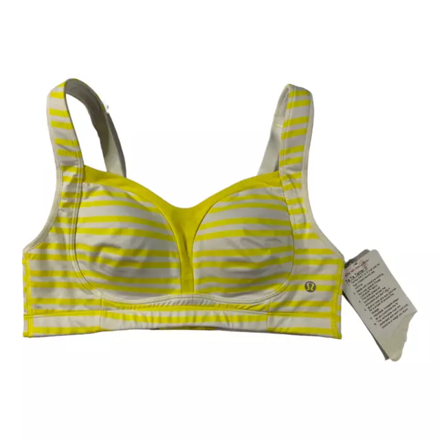 Lululemon athletica Bra size 36C Yellow and white striped