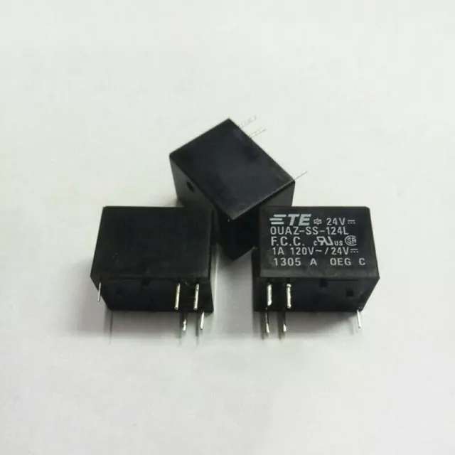 2pcs OUAZ-SS-124L 24VDC Power Relay 5Pin 1A 120V #E5