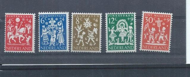Netherlands stamps.  1961 Child Welfare MH SG 914 - 918  (AC608)