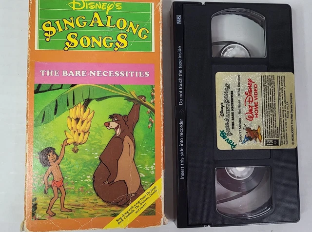 DISNEY'S SING ALONG Songs VHS The Bare Necessities années 1990 TESTÉ