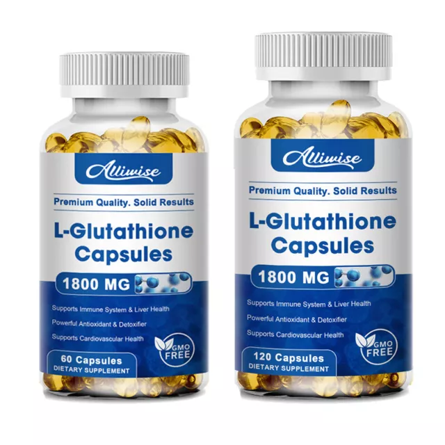 L-Glutathion 1800mg - 60/120 Kapseln - reduziert und bioaktiv - Antioxidans