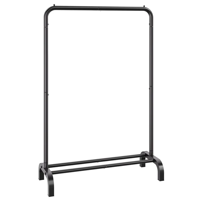 Portant à Vêtements Extensible - YIS - Style Industriel - Acier Inox - Réglable et Mobile - Maison