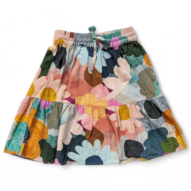 Gorman Playground A-Line Skirt Size 3-4 Floral Print Multicolor Elastic Waist