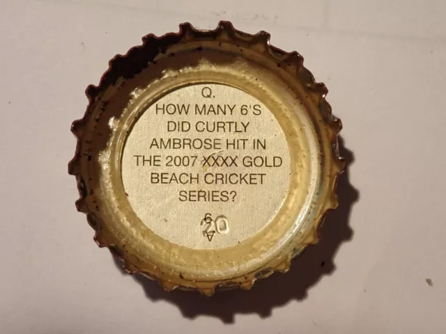 CROWN SEAL BOTTLE CAP CASTLEMAINE XXXX GOLD BEER VERY GOOD COND QUEENSLAND c2000 2