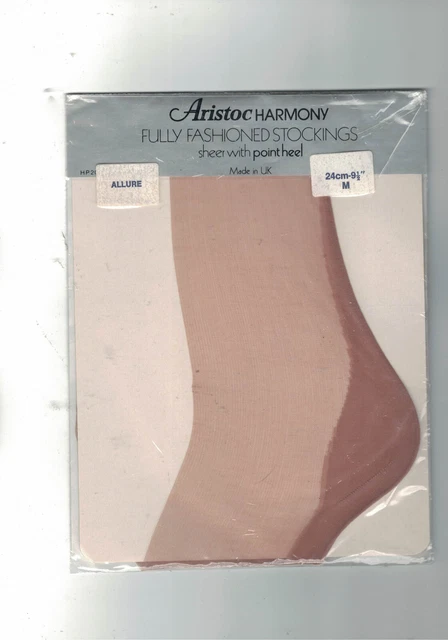 Vintage Aristoc Harmony Point Fully Fashioned Seamed Stockings Allure Size 9.5