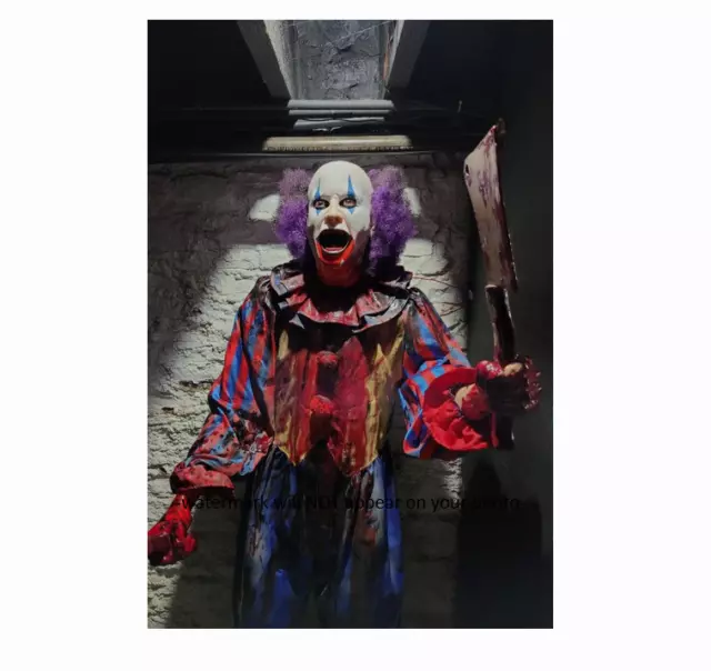 Scary Killer Clown PHOTO Spooky Creepy Halloween Costume Freak Circus