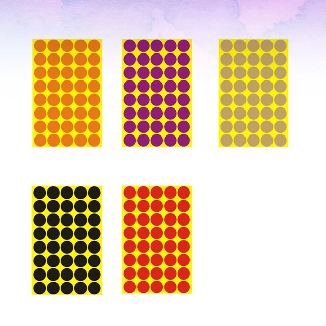 15pcs Dot Aufkleber Dot Etiketten Blätter Kreis Dot Etiketten