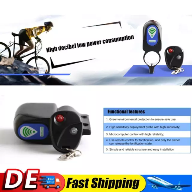 Remote Control Motorcycle Anti-Theft Horn Alarm Lock for Bike Cycling Accessory