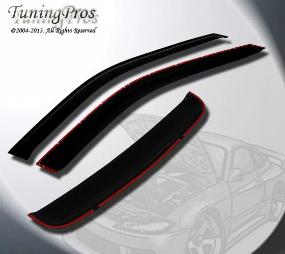 JDM Outside Mount Vent Window Visor Sunroof 3pcs For Acura RSX 02-06 2 DR Type S