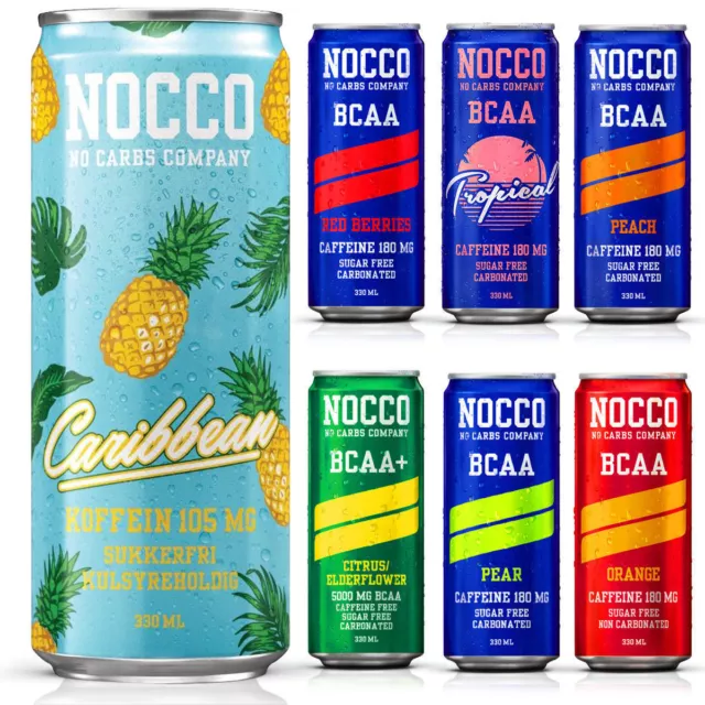 NOCCO BCAA Drink NO CARBS Comp Sugar Free BCAAs Energy RTD - ALL New Flavours