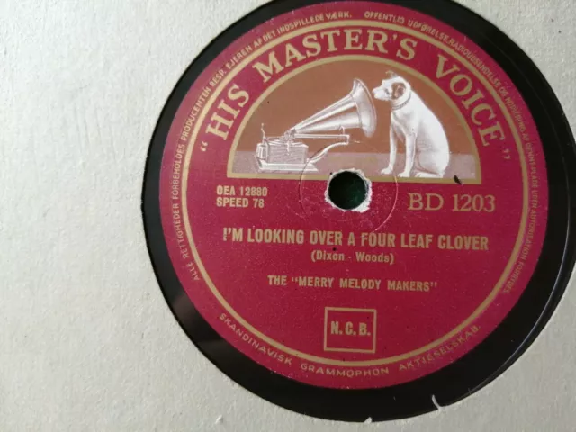 78 rpm.THE MERRY MELODY MAKERS.Heartbreaker/I'm Looking Over A Four Leaf Clover