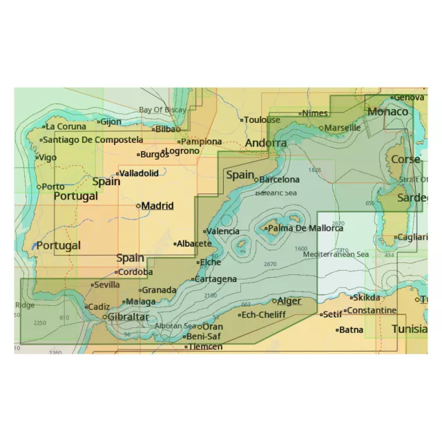 C-MAP Cartografia MAX-N+ EM-Y141.47 WEST MEDITERRANEAN