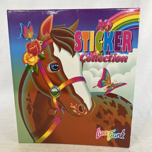 Vintage 90’s Lisa Frank My Sticker Collection 3 Ring Binder Rainbow Chaser