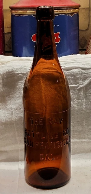 Nice Western The Bay Bottling Company San Francisco California Embossed Quart