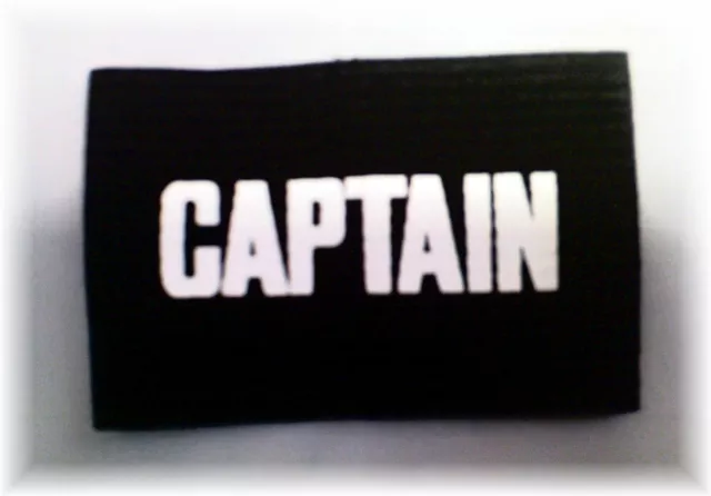 WHOLESALE 10 X Junior CAPTAIN Armband Childs Football Sports Black White Job Lot