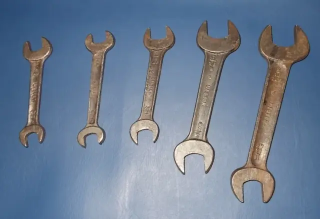 Lister Stationary Engine,  selection of 5 OE Spanners / Wrenches.