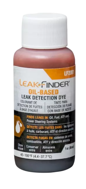 LeakFinder LF2001CS Oil Based Leak Detection Dye 1oz (30ml) Bottle