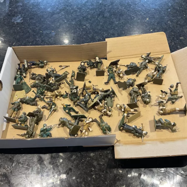 Load Of WW2 Tamiya Soldiers Inc Spares