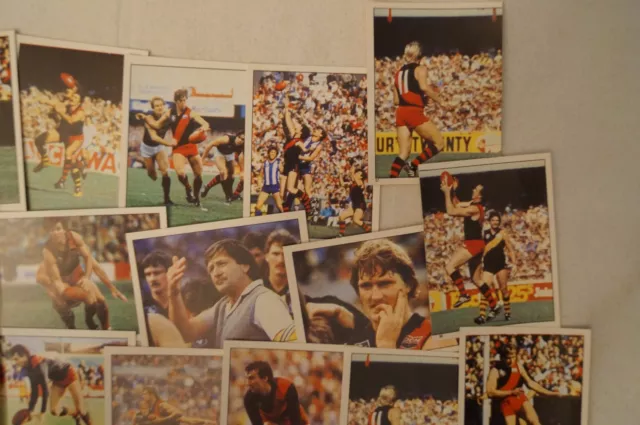 Essendon - Hard to Find-Group Lot of 17 Vintage Scanlens Stickers BIG NAMES 3