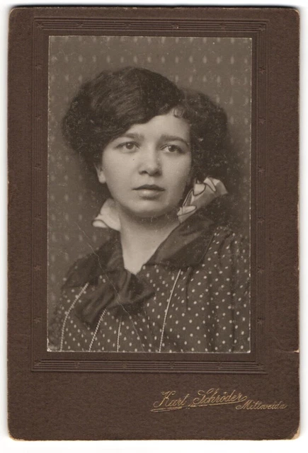 Fotografie Kurt Schröder, Mittweida, Junge Dame mit moderner Frisur