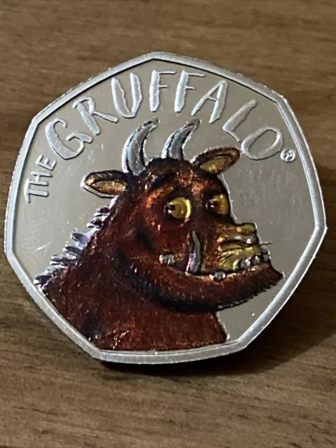 Gruffalo 50p BUNC 50p Coin 2019 Decal Sticker Royal Mint Gift Card Case 2