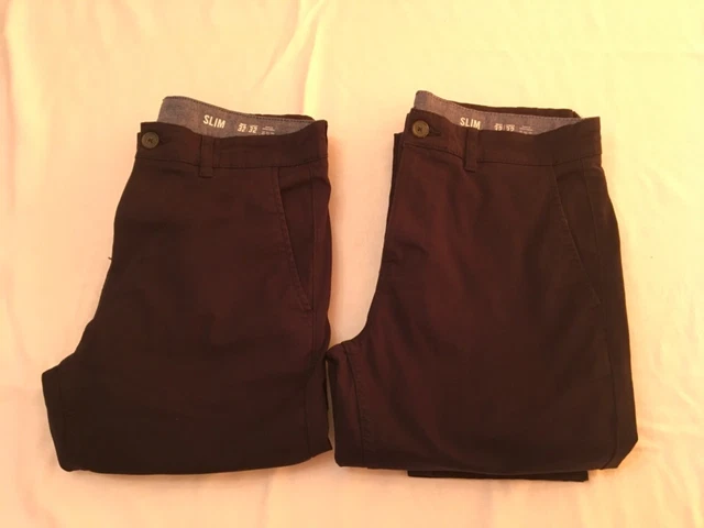 MEN S TESCO F F Navy Chino Trousers Slim Fit Waist 32 Length 32