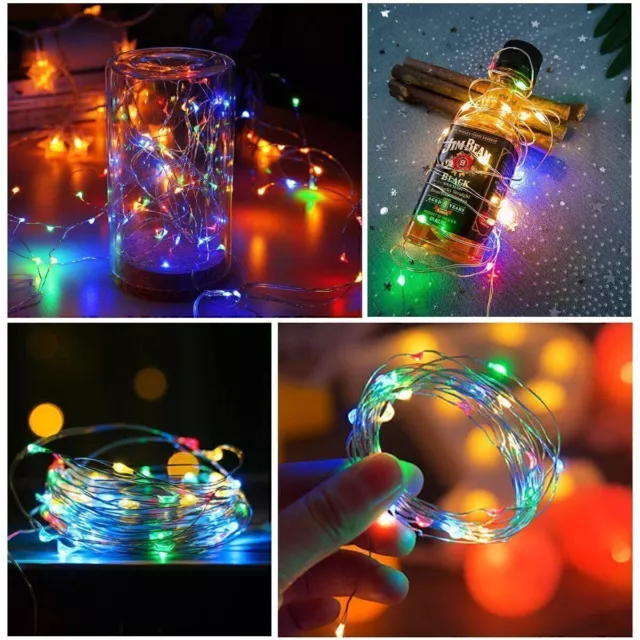 20-100 LED Battery Micro Rice Wire Copper Fairy String Lights Party Xmas Decor 2