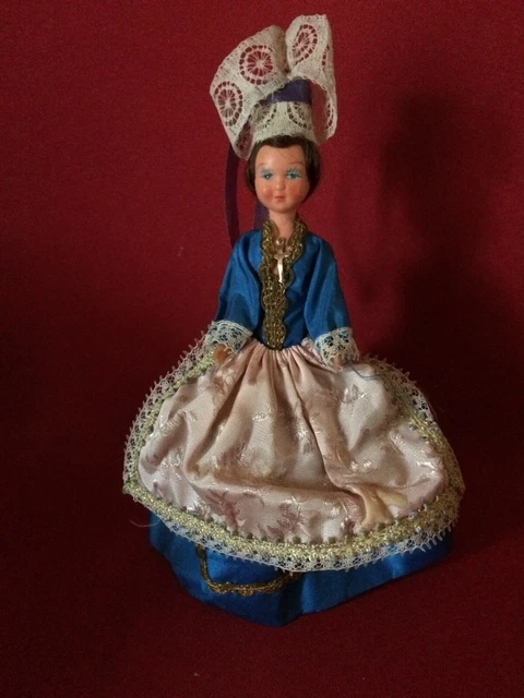 Poupée folklorique régionale Lorient St Malo Le Minor celluloïd lot doll vintage - France
