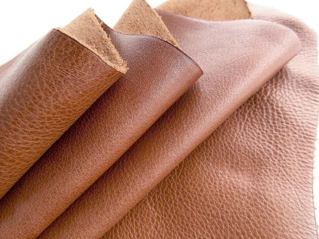 Lederhaut NATUR BRAUN 195x90 1,0mm Rindleder Dickleder Sattelleder Oberleder