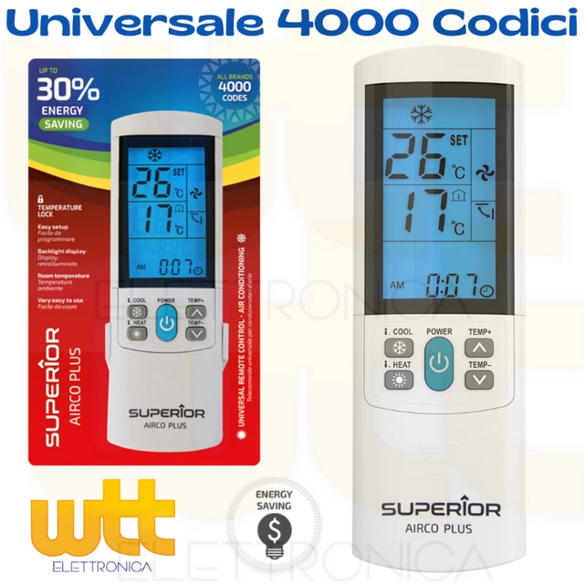 TELECOMANDO PER RIELLO Condizionatore D'aria, Universale Con Batterie Incluse! EUR 11,99 - IT - Foto 8