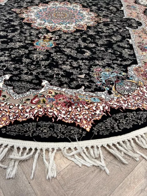 TOP QUALITY NICE RUGS 100%ACRYLIC ORIENTAL  BLACK COLOUR 150x200 CM OVAL 3