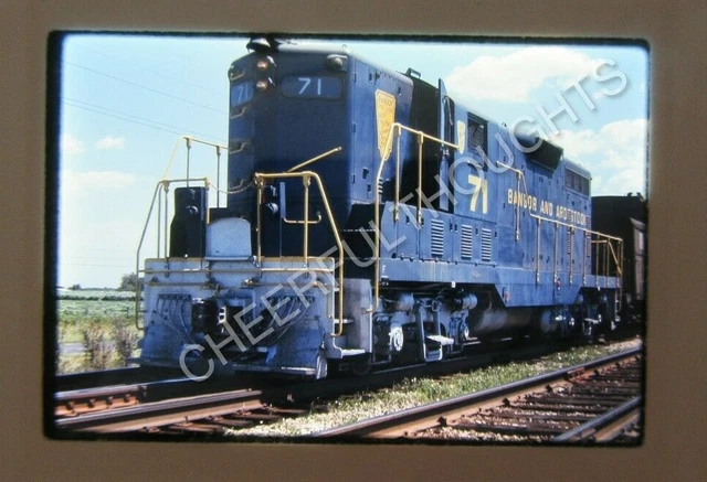 Original '69 Ektachrome Slide BAR Bangor Aroostook 71 GP7     30F12