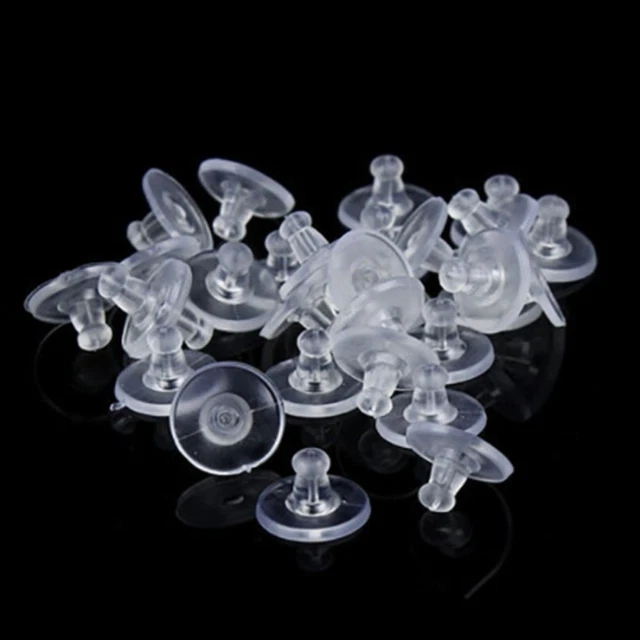 Pendientes redondos de goma para la espalda topper oreja enchufe silicona joyas accesorios pendientes
