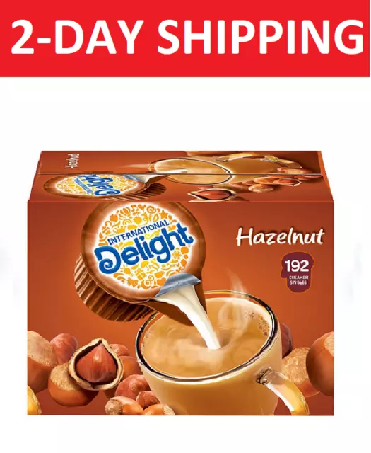 INTERNATIONAL DELIGHT HAZELNUT Coffee Creamer Singles 192 Pack 24.95