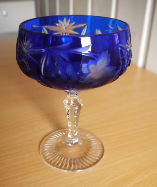 1 Sekt Champagner Glas Römer Bleikristall Neuwertig- Überfangglas - Nachtmann