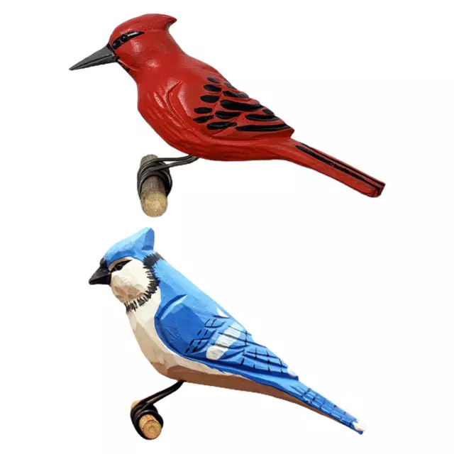 Vogelfigur aus Holz, handgefertigt, Miniatur, nordischer Stil, Holz