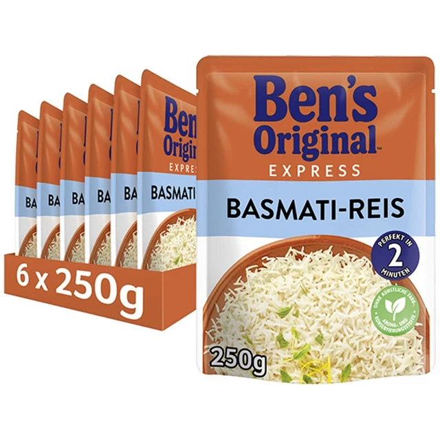 Ben'S Original Express-Reis Basmati Reis, 6 Packungen (6 X 250G)