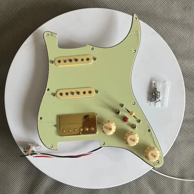 Loaded HSS Pickguard with Noiseless Alnico 5 Pickup Prewired Scratch Plate Set Loaded HSS Pickguard with Noiseless Alnico 5 Pickup Prewired Scratch Plate Set