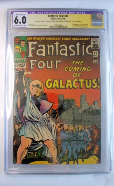Fantastic Four #48 CGC Restored 6.0 (Marvel) Signed Stan Lee 2