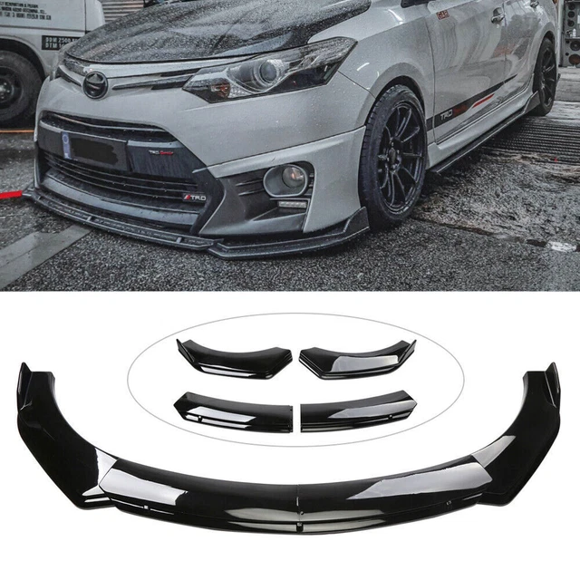 UNIVERSAL CAR FRONT Bumper Lip Body Kit Spoiler Splitter Gloss Black