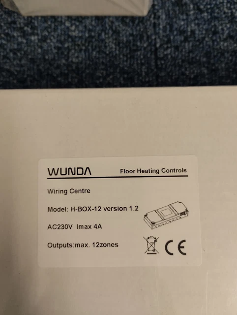 WUNDA WIRING CENTRE H-Box-12 Version 1.2 & Touch Screen Heating