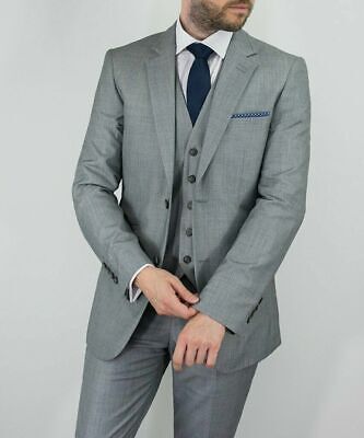Cavani Mens Boys 3 Piece Grey Reegan Wedding Formal Smart Fashion Communion Suit