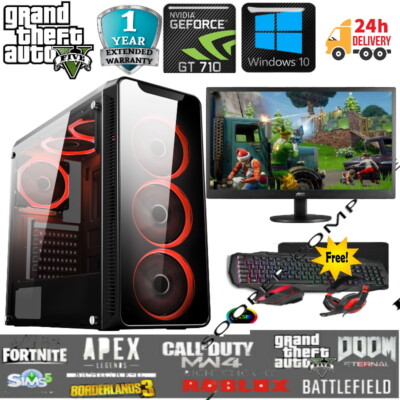 Rápido Intel Core i5 Juegos PC Computadora 8GB Ram 1TB HDD Windows 10 GT 710 2GB 