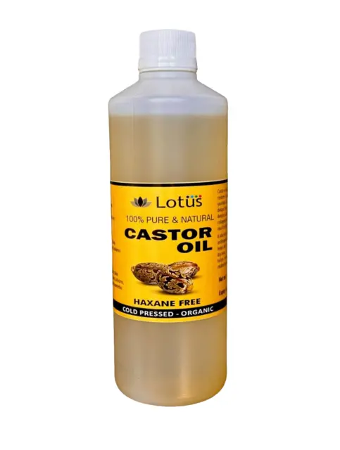 Castor Oil Organic Pure 100%,  cold pressed Hexane Free BP grade 500ml