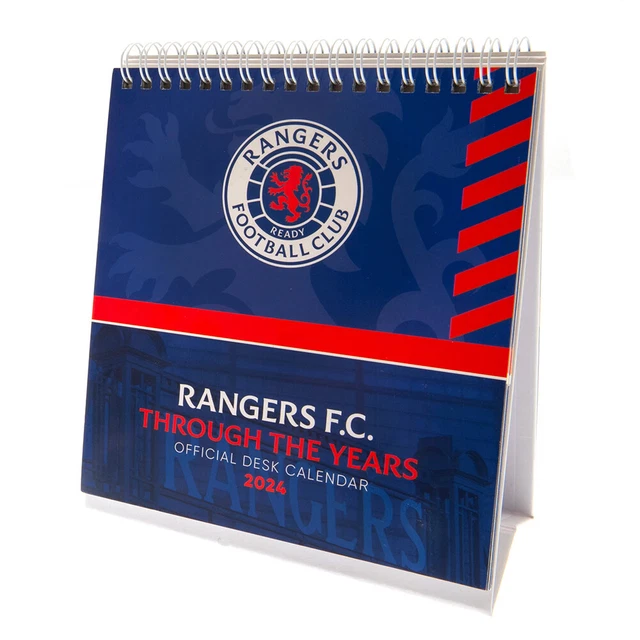 RANGERS FC DESKTOP Calendar 2024 Official Gers Merchandise Great Gift