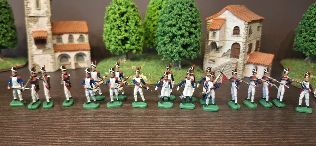 Jouet Ancien En Bois Peint - Soldat Garde Napoléon Articulé - À Tirer - France