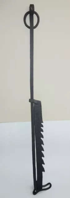 18th/19th Century Rare Hand Forged Iron Fireplace Trammel Excellent