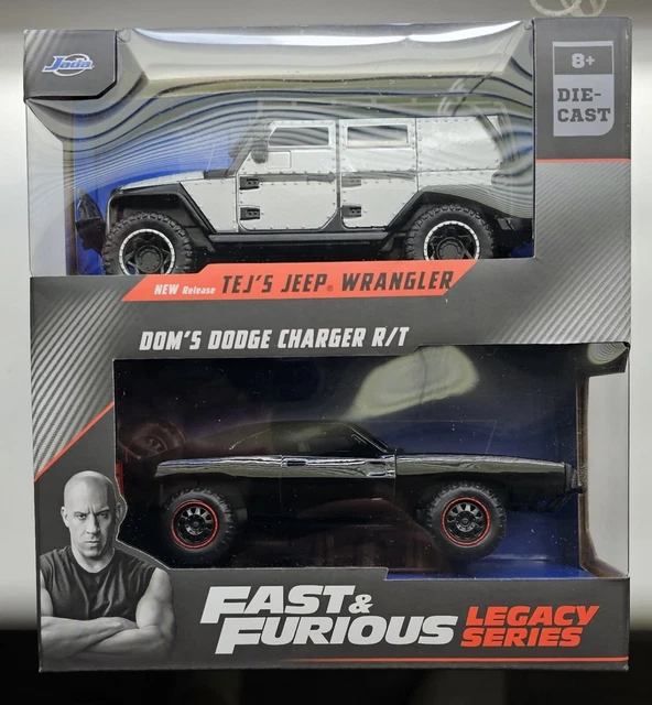 JADA FAST & Furious Legacy Series TEJ's Jeep Wrangler & Doms Dodge