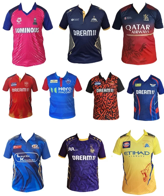 IPL CRICKET 2025 Jersey's Shirt, T20, Cricket India, Australia